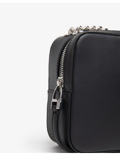 Nero Giardini Borsa a Tracolla Catena Chiusura Zip Logo Nero