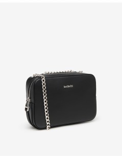 Nero Giardini Borsa a Tracolla Catena Chiusura Zip Logo Nero