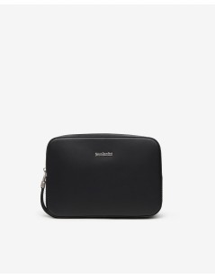 Nero Giardini Borsa a Tracolla Catena Chiusura Zip Logo Nero