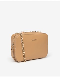 Nero Giardini Borsa a Tracolla Catena Chiusura Zip Logo Corda