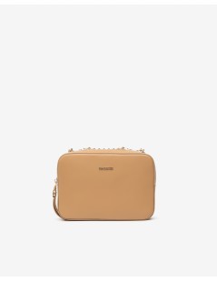 Nero Giardini Borsa a Tracolla Catena Chiusura Zip Logo Corda