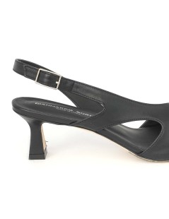 Gianmarco Sorelli Sandalo Lola Tacco Medio Trasversale Nero