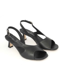 Gianmarco Sorelli Sandalo Lola Tacco Medio Trasversale Nero