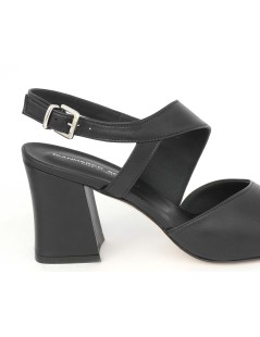 Gianmarco Sorelli Sandalo Alba Fascia Collo Pelle Nero