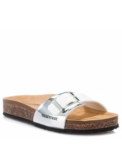 Valleverde Ciabatta Bio Soft Monofascia Fibbia Regolabile Argento