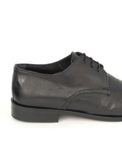 Herry Sax Stringata Uomo Derby Artigianale Nappa Nero