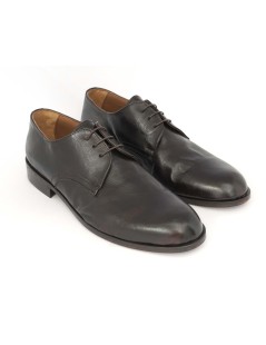 Herry Sax Stringata Uomo Derby Artigianale Nappa Testa di Moro