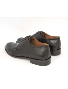 Herry Sax Stringata Uomo Derby Artigianale Nappa Testa di Moro
