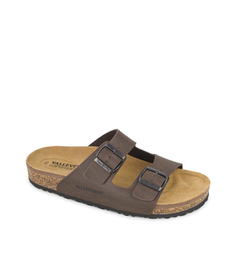 Valleverde Ciabatta Biosoft Arizona 2 Fibbie Marrone