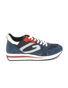 Guardiani Wen Sneakers Uomo Camoscio Blu Rosso Nero