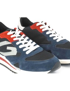 Guardiani Wen Sneakers Uomo Camoscio Blu Rosso Nero