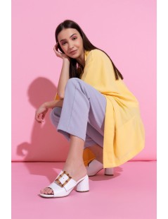 Lorenzo Mari Ciabattina Sabot Monofascia Fibbia Bianco