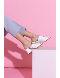 Lorenzo Mari Ciabattina Sabot Monofascia Fibbia Bianco