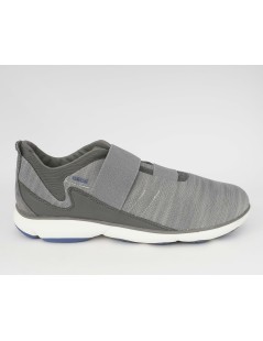 Geox Slipon Uomo Nebula Doppio Elastico Tessuto Grigio