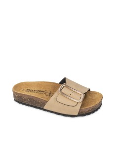 Valleverde Ciabatta Bio Soft Fascia Unica Fibbia Grande Sabbia