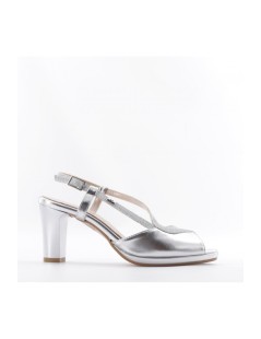 Valleverde Sandalo Plateau Trasversale Glitter Argento