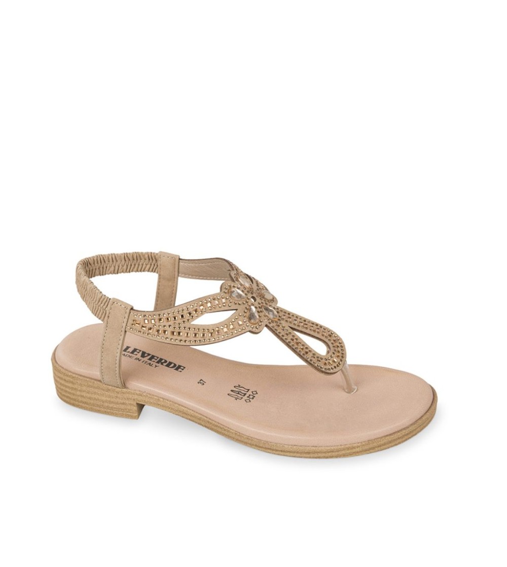 Valleverde Sandalo Infradito Gioielli Fascia Tallone Elastica Cuoio