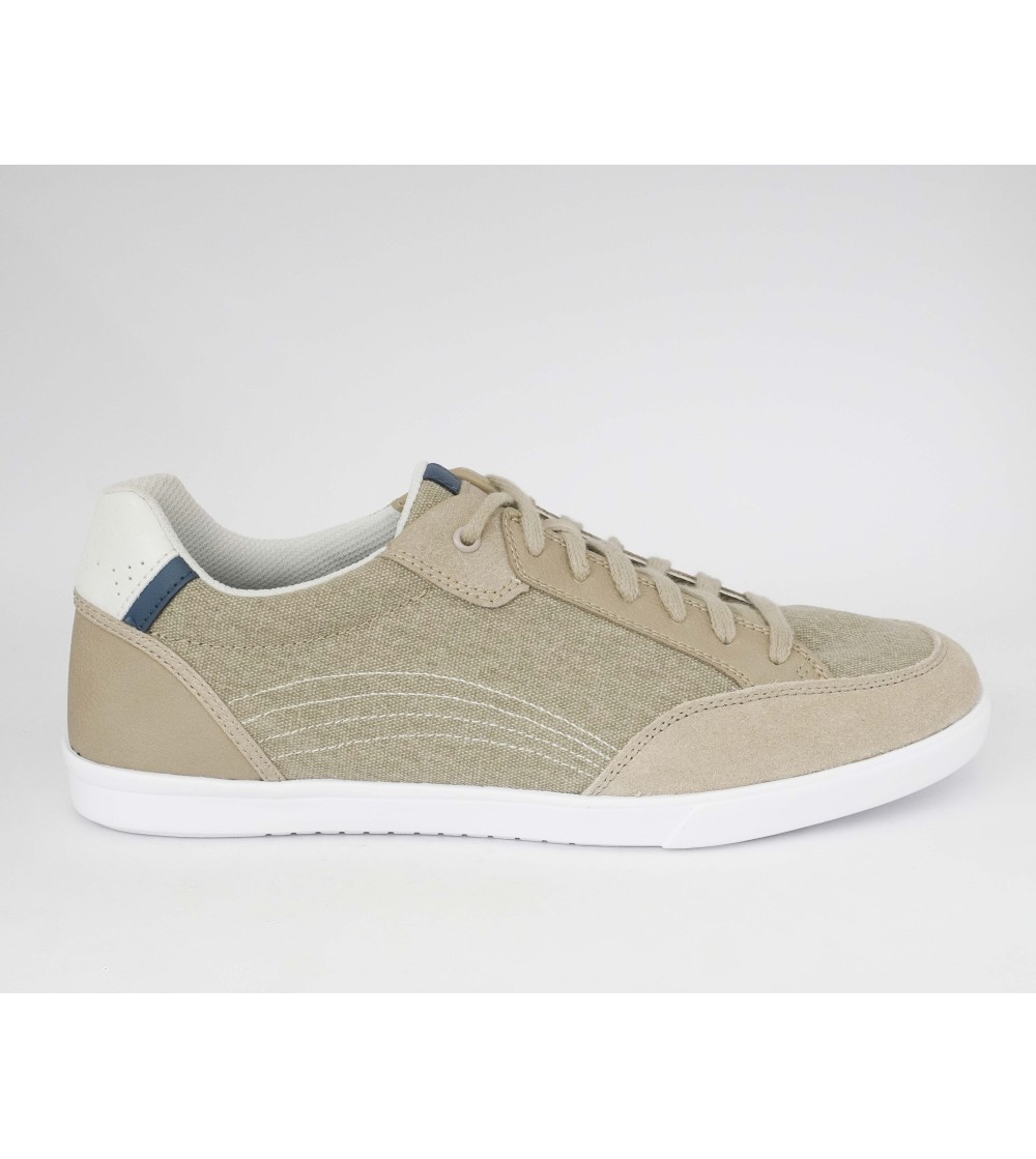 Geox Sneakers Uomo Walee Tessuto Camoscio Taupe