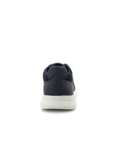 Geox Sneakers Uomo Damiano Laccio Elastico Tessuto Blu