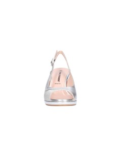 Valleverde Sandalo Fasciato Plateau Trasversale Silver