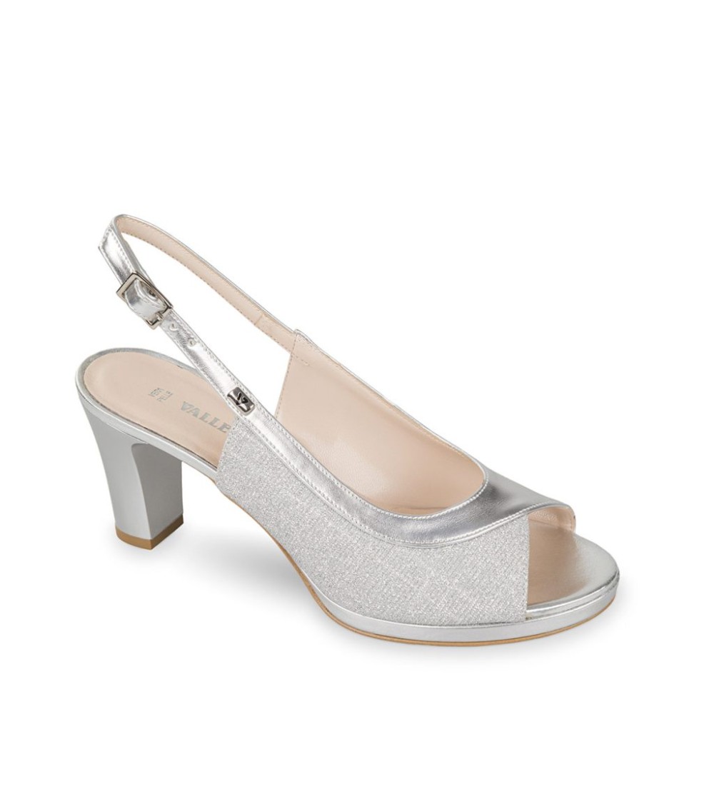Valleverde Sandalo Fasciato Plateau Trasversale Silver