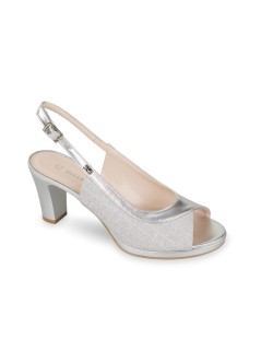Valleverde Sandalo Fasciato Plateau Trasversale Silver