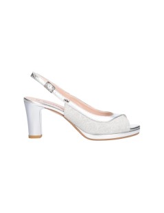 Valleverde Sandalo Fasciato Plateau Trasversale Silver