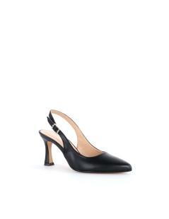 Valleverde Slingback a Punta Tacco Medio Braccialetto Fibbia Nero