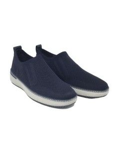 Valleverde Slipon Uomo Traforato Calzino Tessuto Blu
