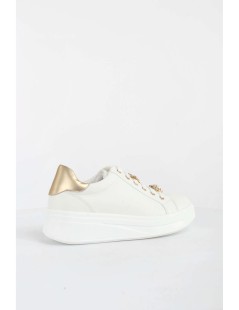 Valleverde Sneakers Cassetta Accessorio Ape Perle Bianco Oro