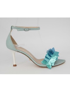 Emanuela Passeri Sandalo Spillo Tallone Laminato Acqua