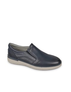Valleverde Slipon Linguetta Traforata Elastici Fondo Chiaro Blu