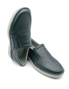 Valleverde Slipon Linguetta Traforata Elastici Fondo Chiaro Blu