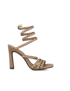 Menbur Sandalo Spirale Tacco Alto Borchie Pietra