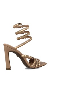 Menbur Sandalo Spirale Tacco Alto Borchie Pietra