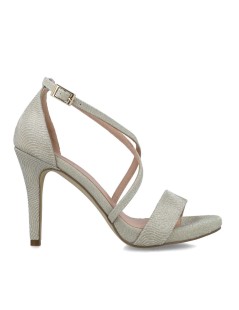 Menbur Sandalo Chiuso Fasce Incrocio Tessuto Glitter Oro