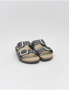 Goldstar Ciabatta Donna Bio Arizona Birk Borchie Nero