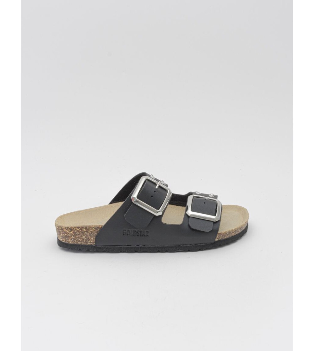 Goldstar Ciabatta Donna Bio Arizona Birk Borchie Nero