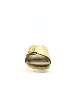 Goldstar Ciabatta Zeppa Media Monofascia Fibbia Platino