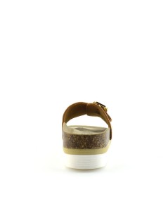 Goldstar Ciabatta Zeppa Media Monofascia Fibbia Platino