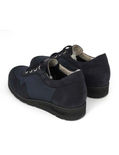 F.lli Tomasi Sneakers Comfort Plantare Estraibile Tessuto Blu