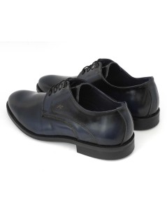 Fluchos Stringate Derby Liscio Fondo Gomma Spazzolato Blu