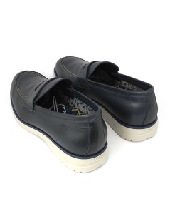 Fluchos Mocassino Sport College Fondo Bianco Nappa Oceano