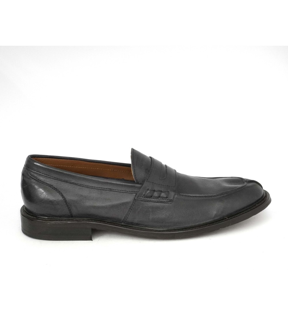 Franco Fedele Mocassino College Artigianale Nappa Marine