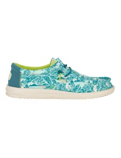 Hey Dude Slipon Vaschetta Lacci Elastici Blu Tropical