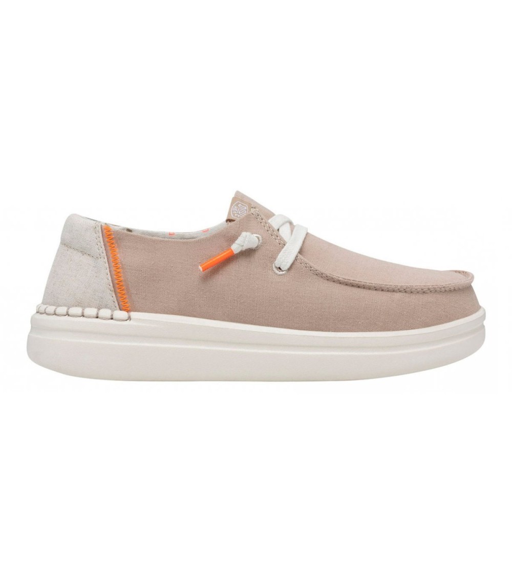 Hey Dude Slipon Platform Alto Tessuto Sabbia