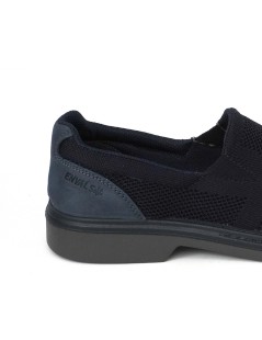 Enval Soft Mocassino Uomo Slipon Tessuto Elastico Blu