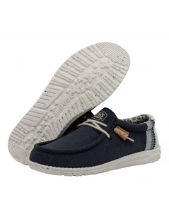 Hey Dude Uomo Wally Vaschetta Elastici Tessuto Navy