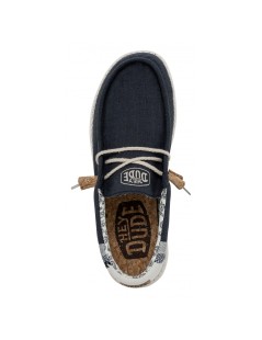 Hey Dude Uomo Wally Vaschetta Elastici Tessuto Navy