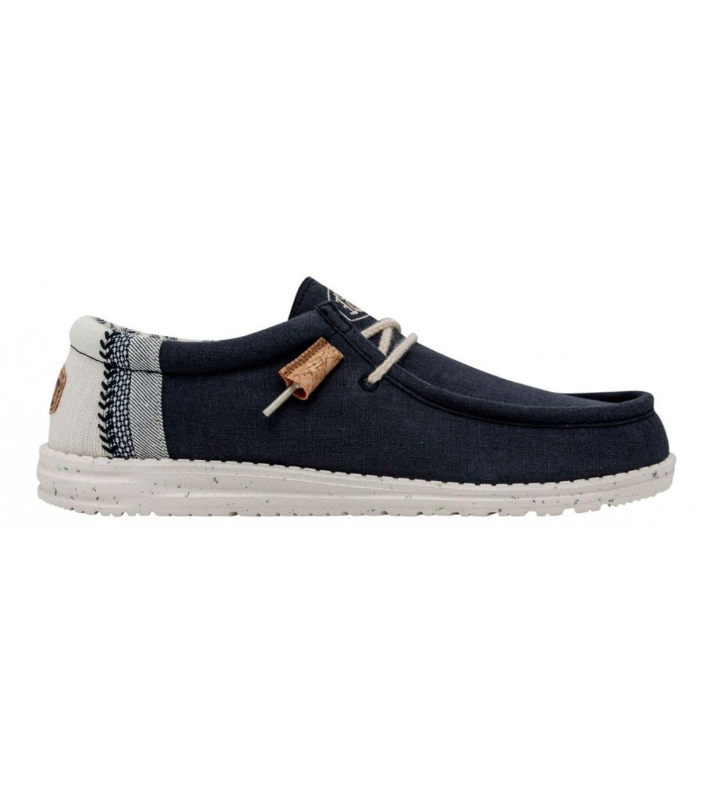 Hey Dude Uomo Wally Vaschetta Elastici Tessuto Navy